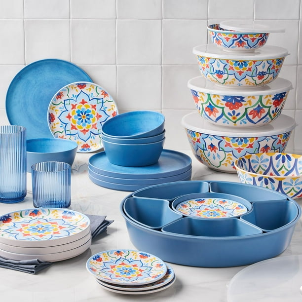 Member's Mark Bamboo Melamine 12-Piece Dinnerware Set, Choose