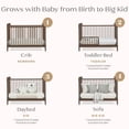 thumbnail image 9 of Delta Children Sawyer 5-Piece Nursery Furniture Set, 4-in-1 Convertible Crib, Dresser, Crib Mattress, Changing Pad & Mattress Protector, Choose Color, 9 of 11