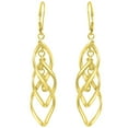 thumbnail image 1 of 14K Italian Gold Twist Drop Leverback Earrings, 1 of 3