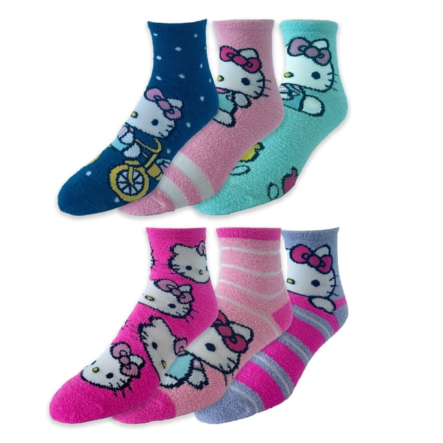 Character Women's 6-Pack Cozy Quarter Cut Socks