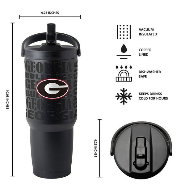 Logo Brands Georgia Bulldogs Stainless Steel Tumbler Set