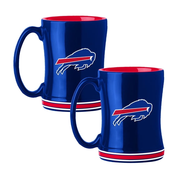 Logo Brands Buffalo Bills 14oz Relief Mug Set