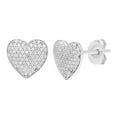 thumbnail image 1 of Diamond Heart Stud Earrings in Sterling Silver, 1 of 4