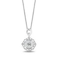 thumbnail image 4 of 1.10 C.T. T. W. Round Cut Double Halo Diamond Pendant in 18K Gold, 4 of 7