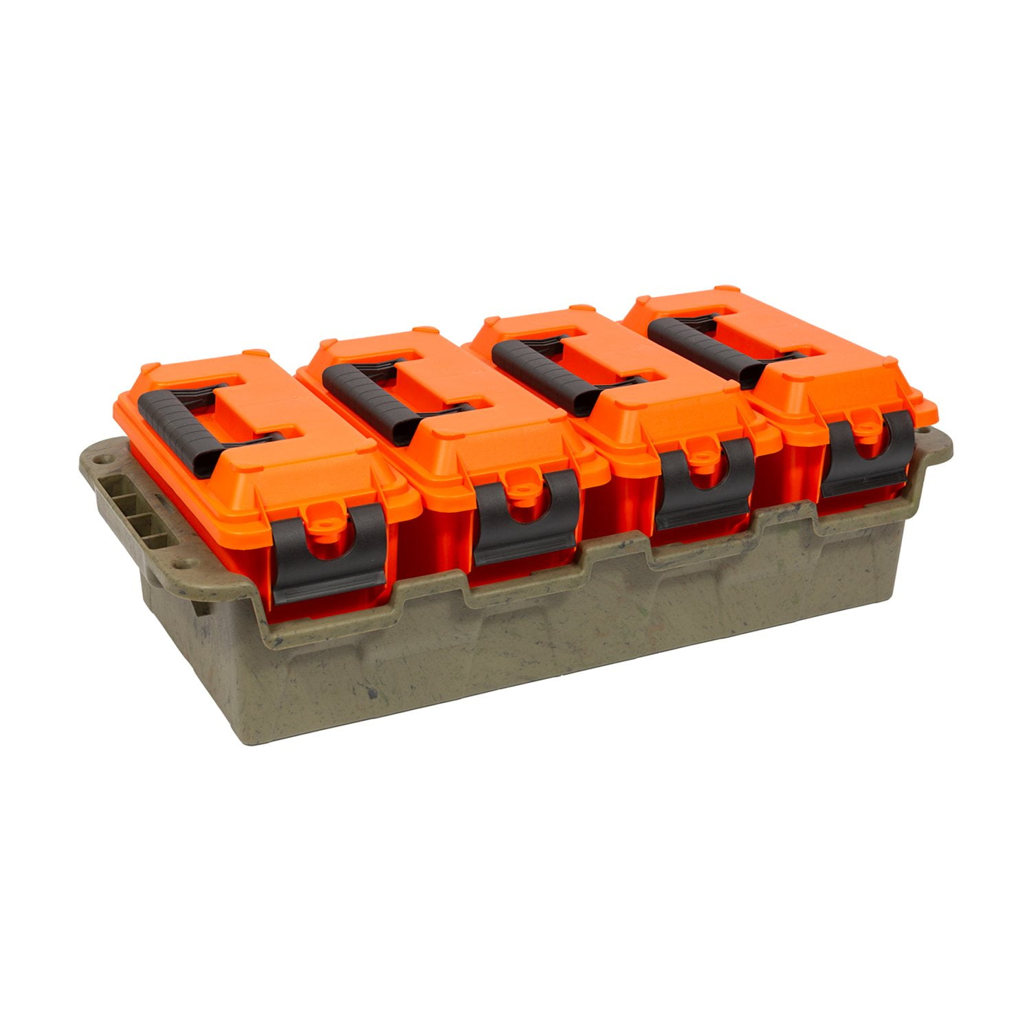 Member's Mark Multi-Use Storage Bins (Tray + 4x Bins, Camo & Orange) (7.5 Inch x 24 Inch x 11.7 Inch)
