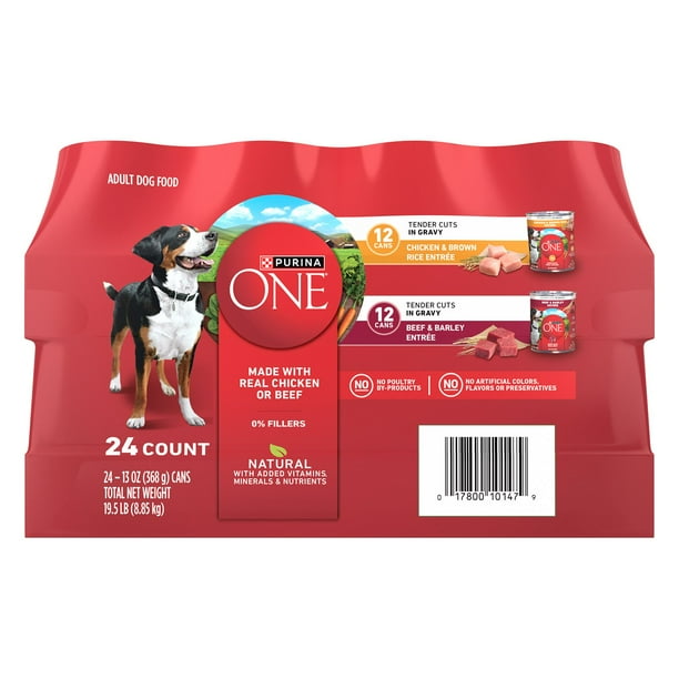Purina ONE Mainline Variety Pack Adult Wet Dog Food, 24 13 oz