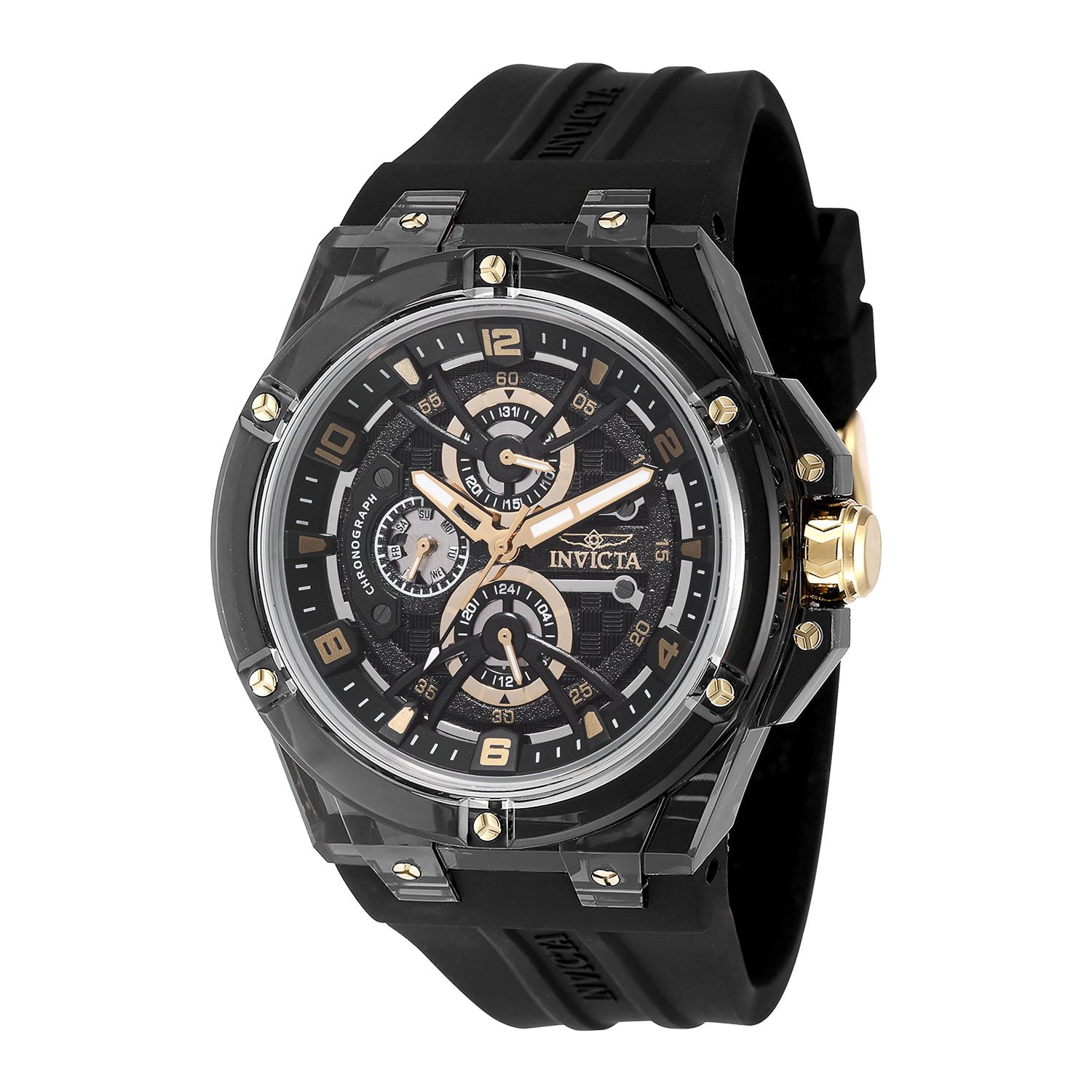 Invicta Racing Men's Watch 46mm Plastic Black Black dial VH67