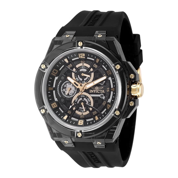 Invicta Racing Men's Watch 46mm Plastic Black Black dial VH67 Quartz