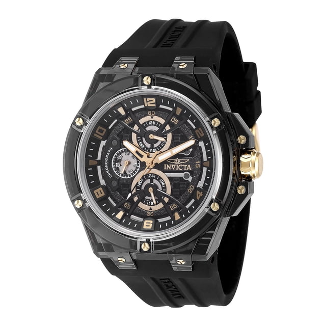 Invicta Racing Men's Watch 46mm Plastic Black Black dial VH67 Quartz
