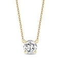 thumbnail image 1 of Round Cut Diamond Solitaire Necklace in 18K Gold, 1 of 5