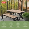 thumbnail image 11 of Keter Porto Resin Outdoor Picnic Table Furniture Set, 3pc, 11 of 16