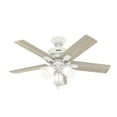 thumbnail image 1 of Hunter 44" Crystal Peak Indoor Ceiling Fan with LED 3 Light and Pull Chain, 1 of 9