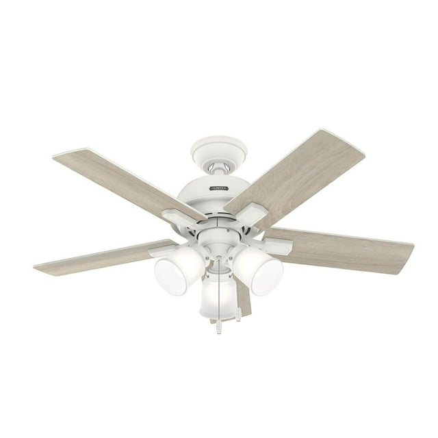 Hunter 44" Crystal Peak Indoor Ceiling Fan with LED 3 Light and Pull Chain