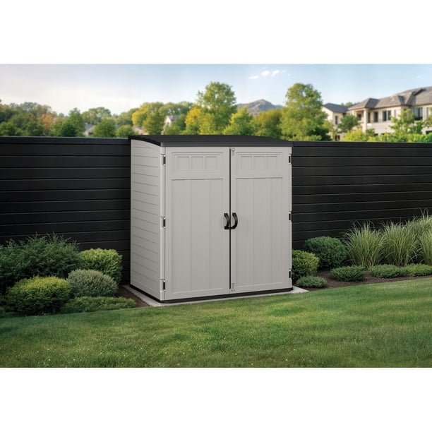 Suncast 6'x4' Extra Large Vertical Outdoor Storage Shed with Shelf