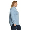 thumbnail image 2 of Nine West Women's Plus Denim Top, 2 of 8