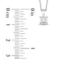 thumbnail image 7 of Princess Cut Solitaire Diamond Pendant Necklace in 18K Gold, 7 of 7