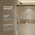 thumbnail image 4 of OVE Decors Selby 55-1/2 - 60"W x 74"H Frameless Sliding Shower Door with Clear Glass, 4 of 9
