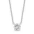 thumbnail image 1 of Round Cut Diamond Solitaire Necklace in 18K Gold, 1 of 7