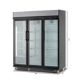 thumbnail image 3 of Hamilton Beach 71" 49.4 Cu. Ft. Commercial Fridge with Glass Triple Door Display, Black, 3 of 9