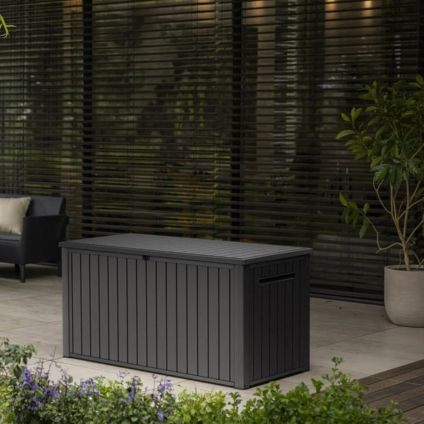 Keter 170 Gal. Resin Deck Box Large Indoor/Outdoor Storage