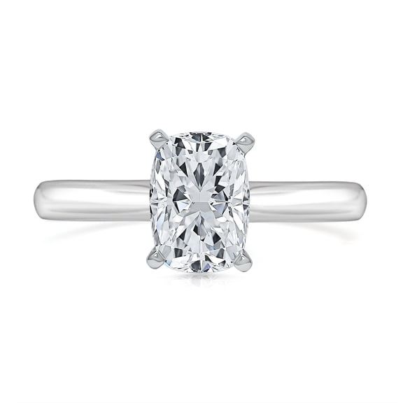 Lab Created Elongated Cushion Cut Diamond Ring