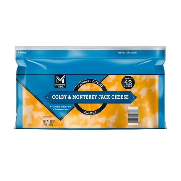 Member's Mark Sliced Colby Jack Cheese, 2 lbs.
