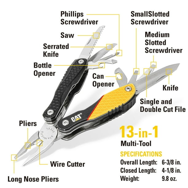 CAT® 3 Piece 13-in-1 Multi-Tool and Pocket Knives Gift Box Set