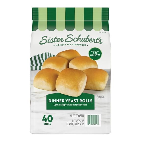 Sister Schubert's Dinner Yeast Rolls, Frozen, 40 ct.