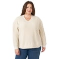thumbnail image 5 of Seven7 Women's Waffle V-Neck Top, 5 of 11
