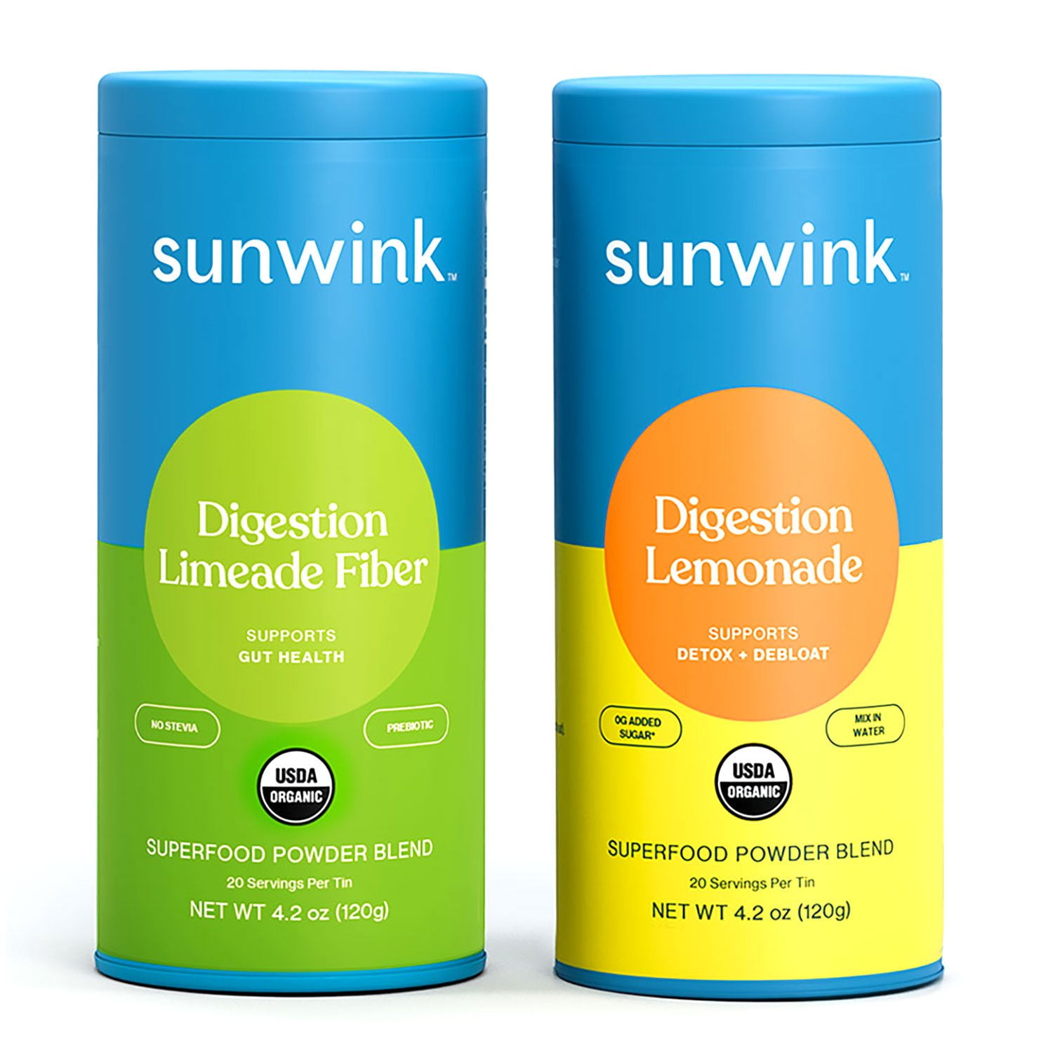 Sunwink Daily Debloat + Fiber Superfood Powder Duo 4.2 oz., 2 pk