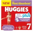 thumbnail image 1 of Huggies Little Movers Plus Baby Diapers, Size 3-7, 1 of 11