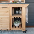 thumbnail image 9 of Backyard Discovery 48" Cedar Buffet Hutch Serving Station with Steel Countertop, 9 of 13