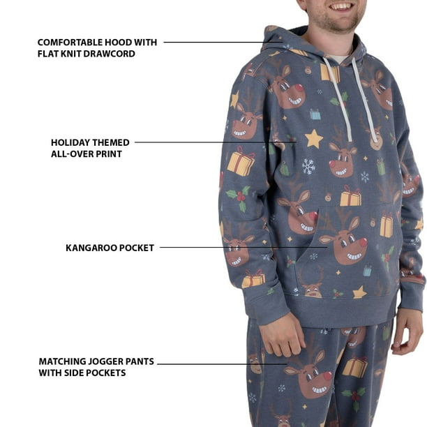 Dec. 25th Men's Holiday Fleece 2-Piece Hoodie & Jogger Set