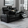 thumbnail image 2 of Member's Mark Maxwell Power Reclining Theater Sofa with Drop Table, Black, 2 of 10
