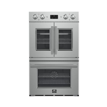FORNO Asti 30-Inch Double Electric Wall Oven with Upper French Doors