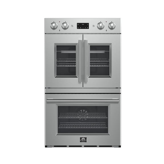 FORNO Asti 30-Inch Double Electric Wall Oven with Upper French Doors