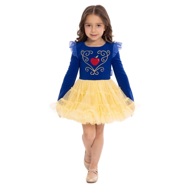 long sleeve tutu dress girl Zhuashum Kids Toddler Girl Spring Fall Clothes Long Sleeve Tutu Dress Princess Dress 3-4 Years, Girl's, Blue