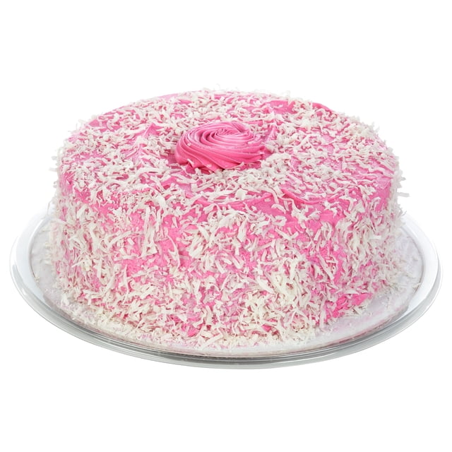 Member's Mark 10" Pastel Pink Coconut Dessert Cake, 88 oz.
