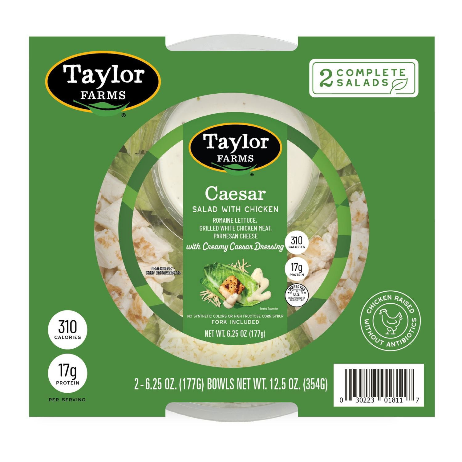 Taylor Farms Caesar Salad with Chicken, 6.25 oz., 2 pk. - Samsclub.com