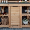 thumbnail image 10 of Backyard Discovery 48" Cedar Buffet Hutch Serving Station with Steel Countertop, 10 of 13