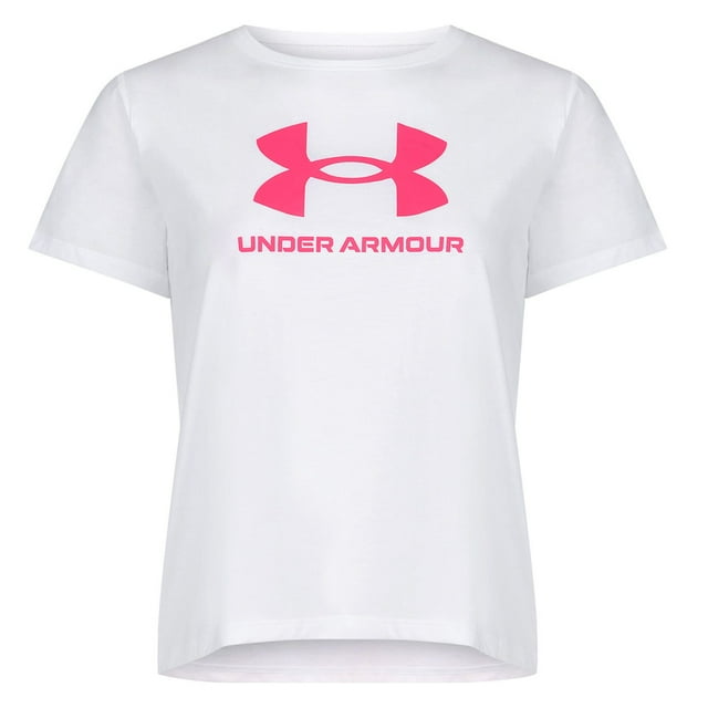 Under Armour Girls Big Logo Short Sleeve Tee
