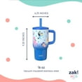 thumbnail image 5 of Zak Designs 16-oz Stainless Steel Double-Wall Tumbler for Kids with Straw, 2-Piece Set, 5 of 7