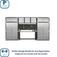 thumbnail image 2 of Seville Classics UltraHD 8-Piece Steel Garage Cabinet Storage Set w/ Height Adjustable Workbench, 14 Feet Wide, 2 of 17