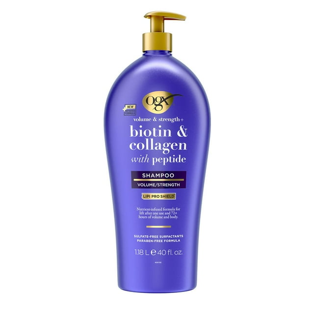 OGX Volume & Strength + Biotin & Collagen Shampoo, 40 fl. oz.