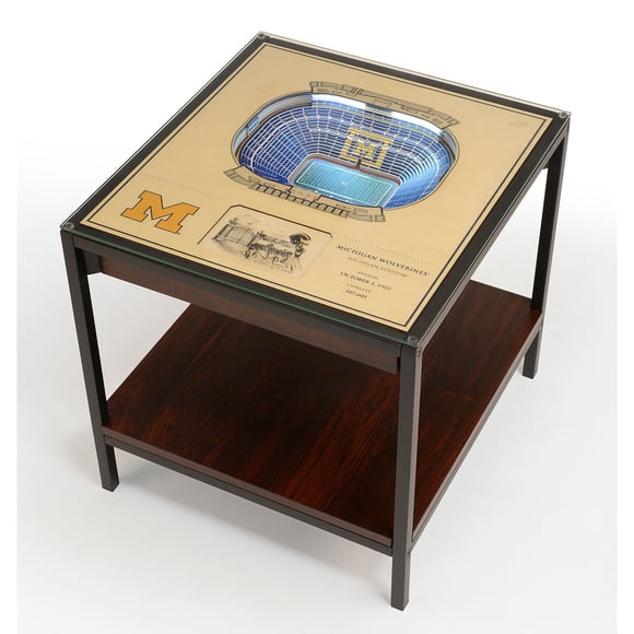 YouTheFan Michigan Wolverines Lighted Stadium End Table
