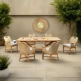 thumbnail image 2 of Cambridge Casual Salinas Teak Wicker Dining Set, 7pc, 2 of 12