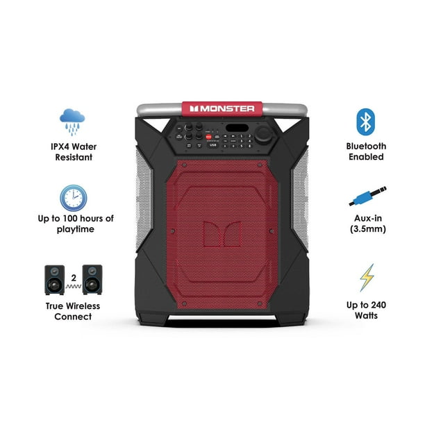 Monster Rockin Roller 360 Portable Indoor/Outdoor Bluetooth