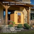 thumbnail image 2 of Backyard Discovery 2-4 Person Cedar Outdoor Cube Sauna with Electric Heater & Glass Door, 2 of 13