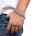 thumbnail image 5 of Mens Curb Link Bracelet in Stainless Steel, 5 of 5