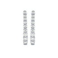 thumbnail image 2 of Round Cut Oval Shape Diamond Hoop Earrings in 14K Gold, 2 of 4